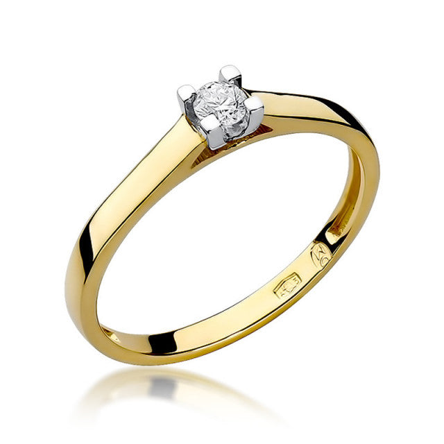 Inel Aur 14K cu Diamant Natural 0.08 ct