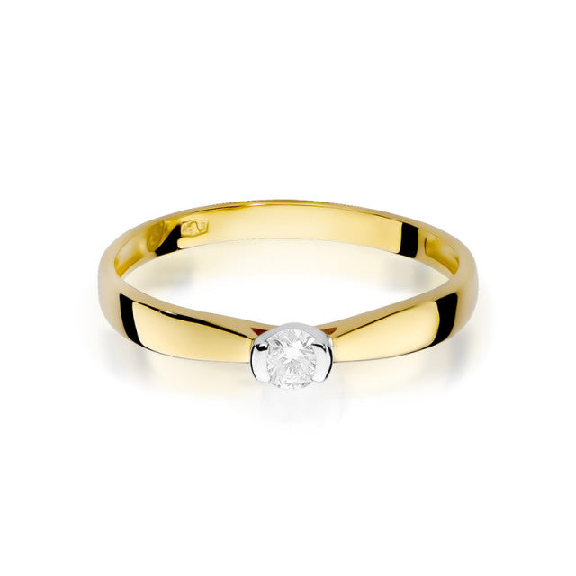 Inel Aur 14K cu Diamant Natural 0.08 ct
