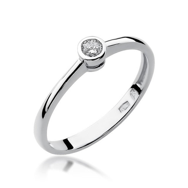 Inel Aur 14K cu Diamant Natural 0.08 ct