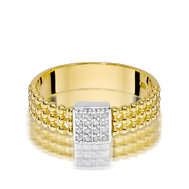 Inel Aur 14k cu Diamant Natural 0.08 ct