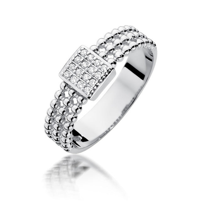 Inel Aur 14k cu Diamant Natural 0.08 ct