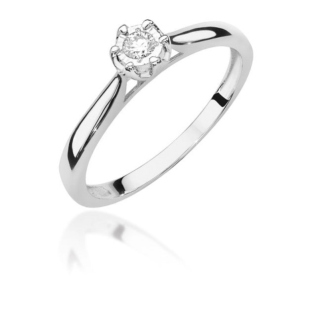 Inel Aur 14k cu Diamant Natural 0.08 ct