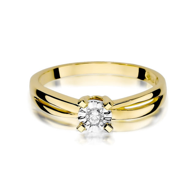 Inel Aur 14k cu Diamant Natural 0.08 ct