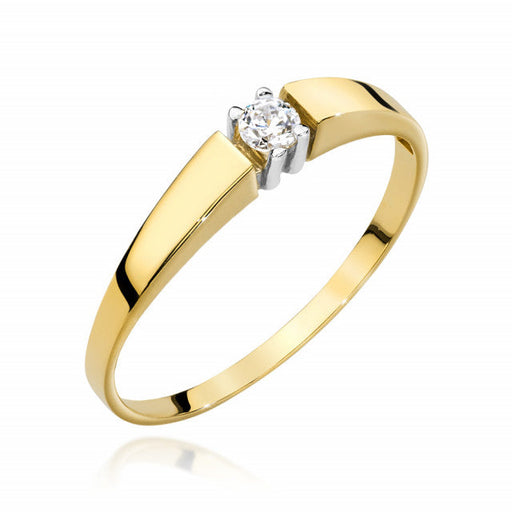Inel Aur 14k cu Diamant Natural 0.08 ct
