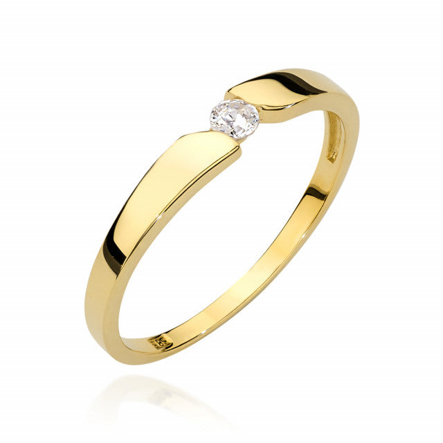 Inel Aur 14k cu Diamant Natural 0.08 ct