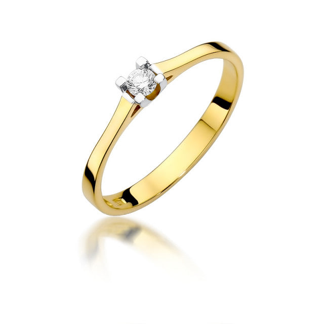 Inel Aur 14k cu Diamant Natural 0.09 ct