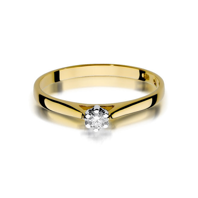 Inel Aur 14k cu Diamant Natural 0.09 ct