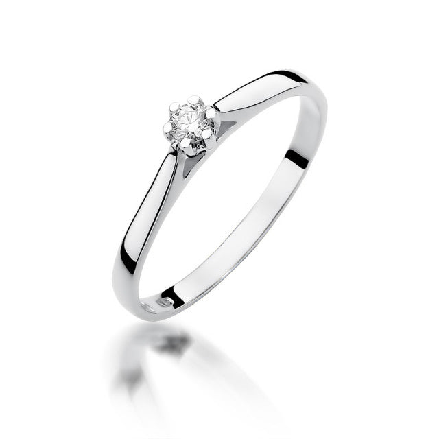 Inel Aur 14k cu Diamant Natural 0.09 ct