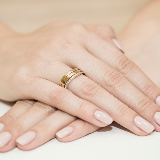 Inel Aur 14K cu Diamant Natural 0.09 ct