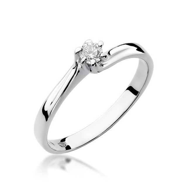 Inel Aur 14K cu Diamant Natural 0.10 ct
