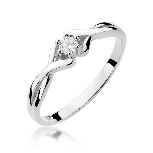 Inel Aur 14K cu Diamant Natural 0.10 ct