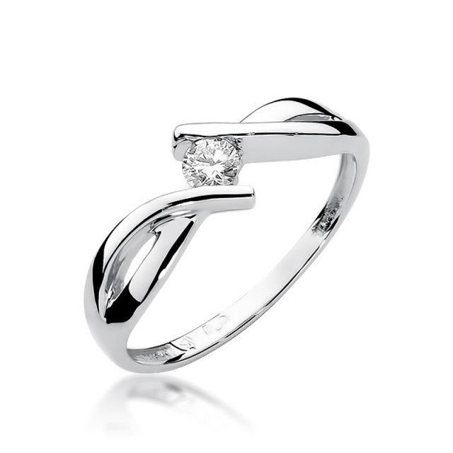 Inel Aur 14K cu Diamant Natural 0.10 ct