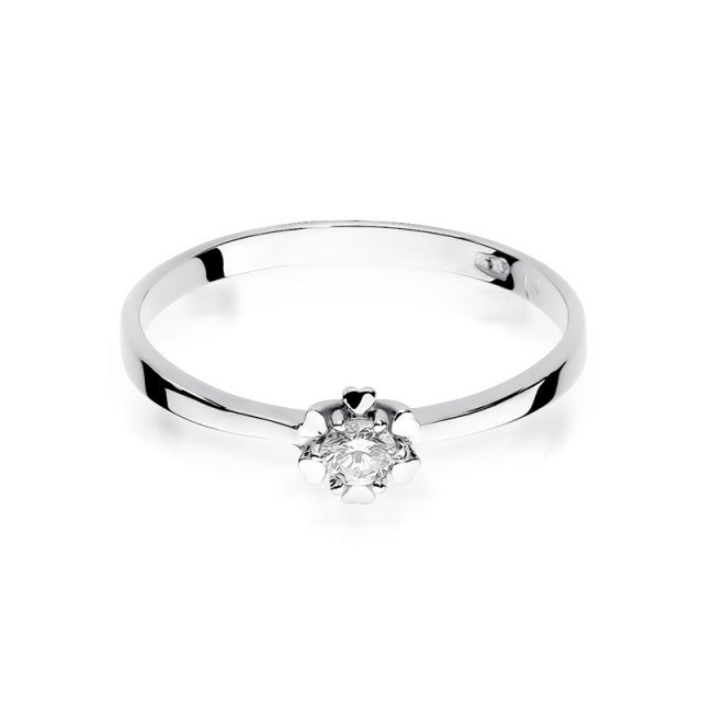 Inel Aur 14K cu Diamant Natural 0.10 ct