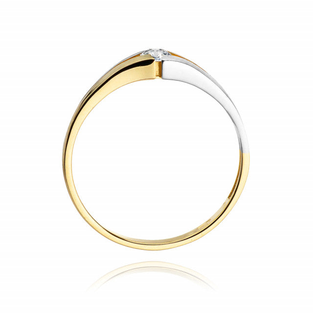 Inel Aur 14K cu Diamant Natural 0.10 ct