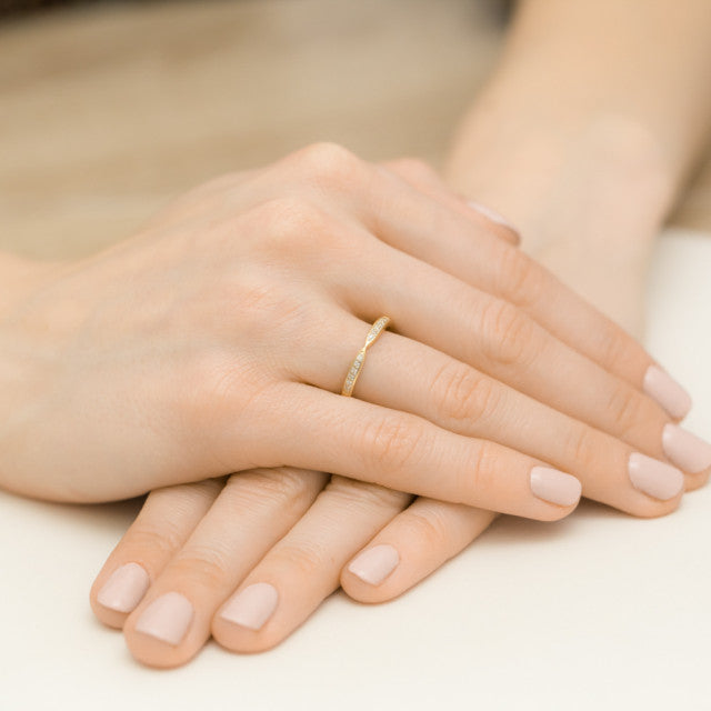 Inel Aur 14K cu Diamant Natural 0.10 ct