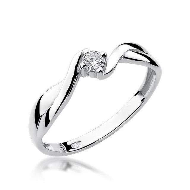 Inel Aur 14K cu Diamant Natural 0.10 ct