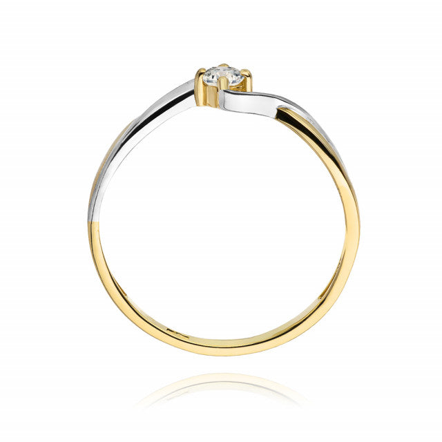 Inel Aur 14K cu Diamant Natural 0.10 ct