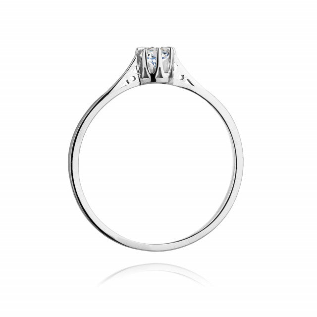 Inel Aur 14K cu Diamant Natural 0.10 ct