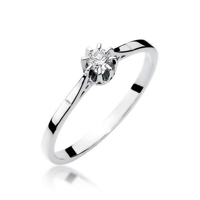 Inel Aur 14K cu Diamant Natural 0.10 ct