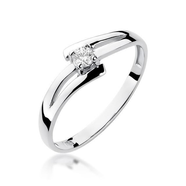 Inel Aur 14K cu Diamant Natural 0.10 ct