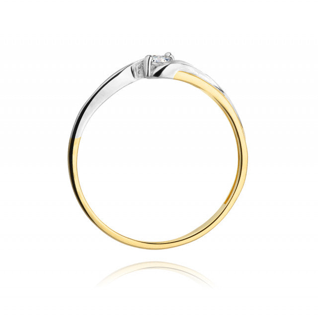 Inel Aur 14K cu Diamant Natural 0.10 ct