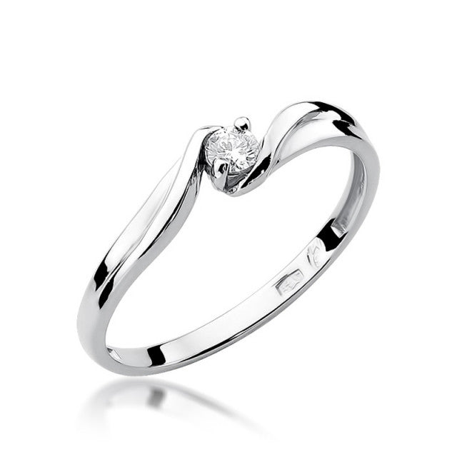 Inel Aur 14K cu Diamant Natural 0.10 ct