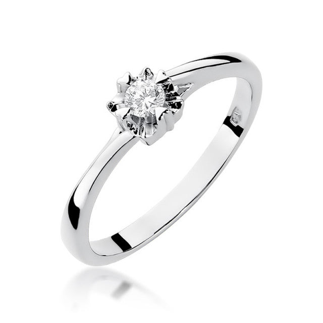 Inel Aur 14K cu Diamant Natural 0.10 ct