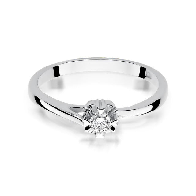 Inel Aur 14K cu Diamant Natural 0.10 ct