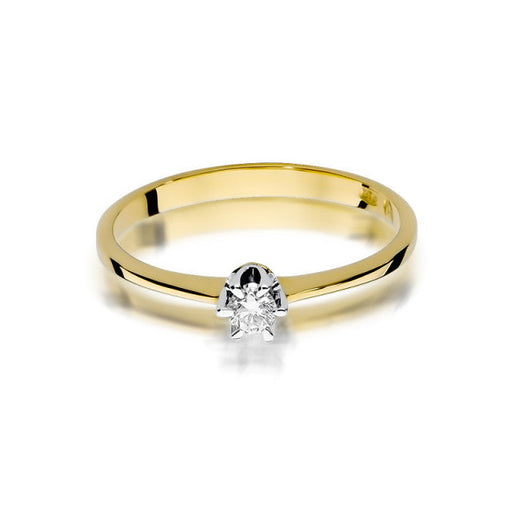 Inel Aur 14K cu Diamant Natural 0.10 ct