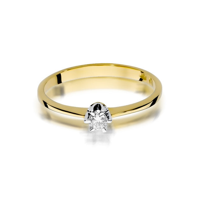 Inel Aur 14K cu Diamant Natural 0.10 ct