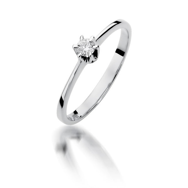 Inel Aur 14K cu Diamant Natural 0.10 ct