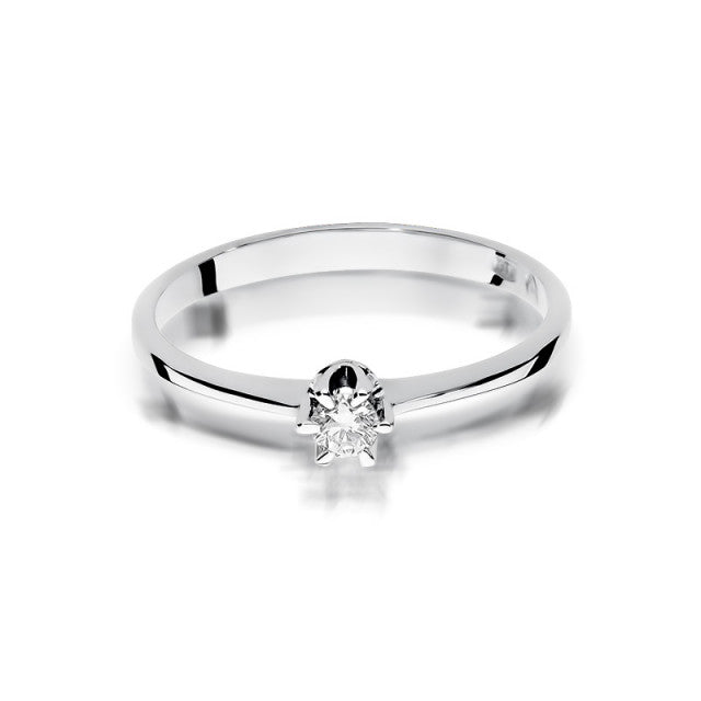 Inel Aur 14K cu Diamant Natural 0.10 ct