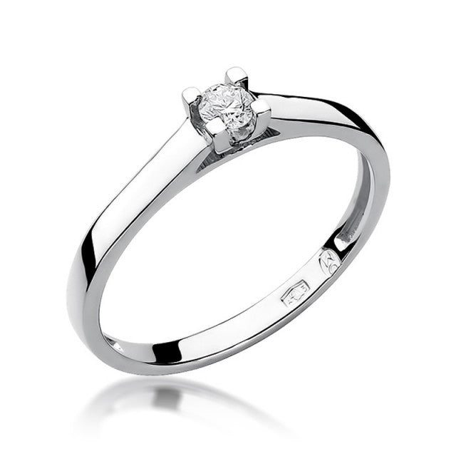 Inel Aur 14K cu Diamant Natural 0.10 ct