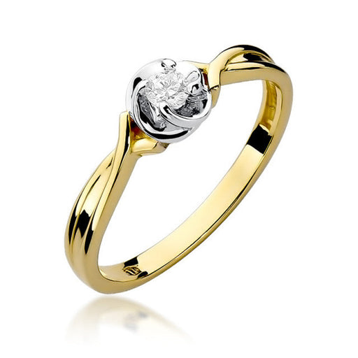 Inel Aur 14K cu Diamant Natural 0.10 ct