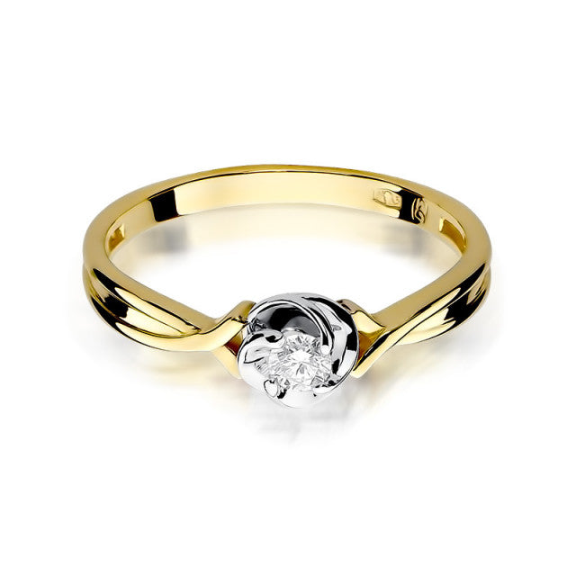 Inel Aur 14K cu Diamant Natural 0.10 ct
