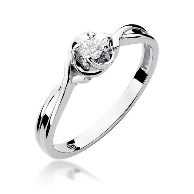 Inel Aur 14K cu Diamant Natural 0.10 ct