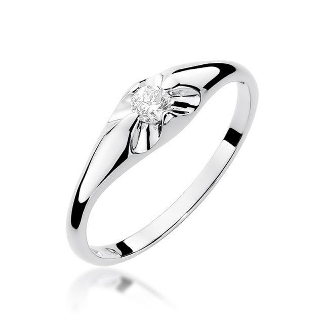 Inel Aur 14K cu Diamant Natural 0.10 ct