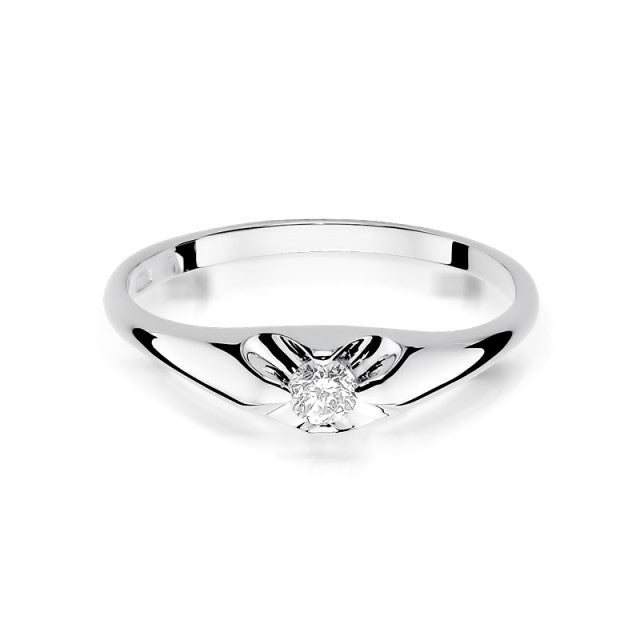 Inel Aur 14K cu Diamant Natural 0.10 ct