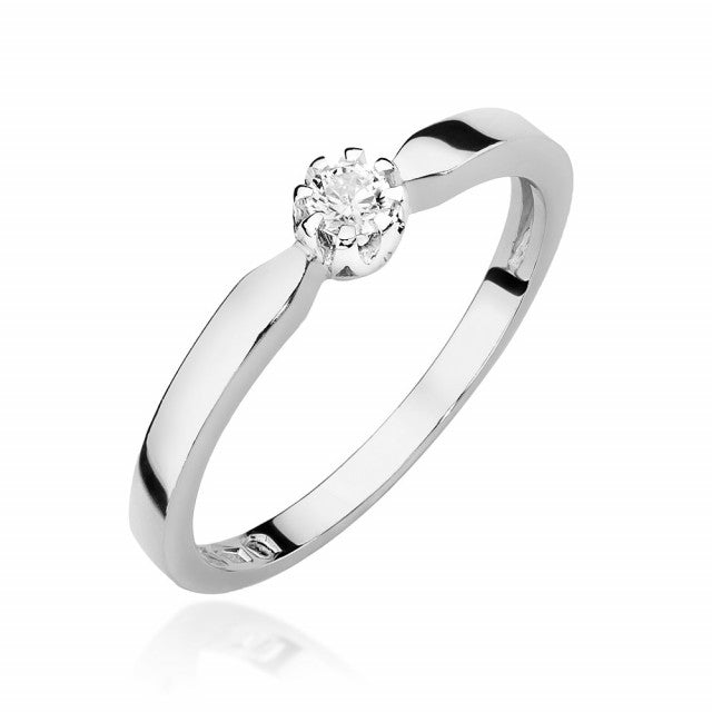 Inel Aur 14K cu Diamant Natural 0.10 ct