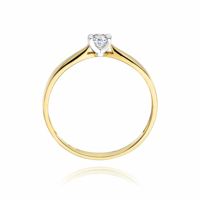 Inel Aur 14K cu Diamant Natural 0.10 ct