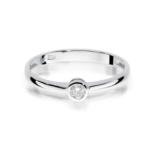 Inel Aur 14K cu Diamant Natural 0.10 ct