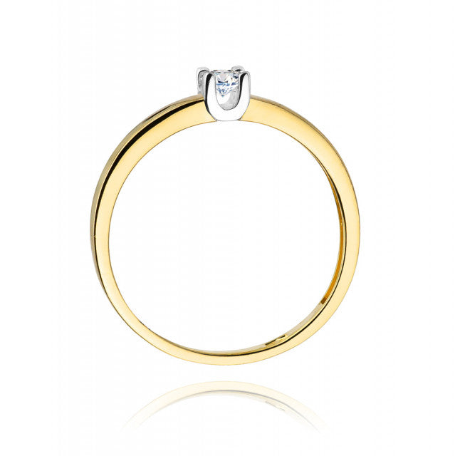 Inel Aur 14K cu Diamant Natural 0.10 ct