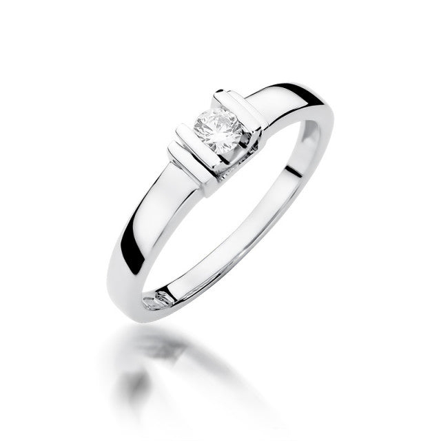 Inel Aur 14K cu Diamant Natural 0.10 ct