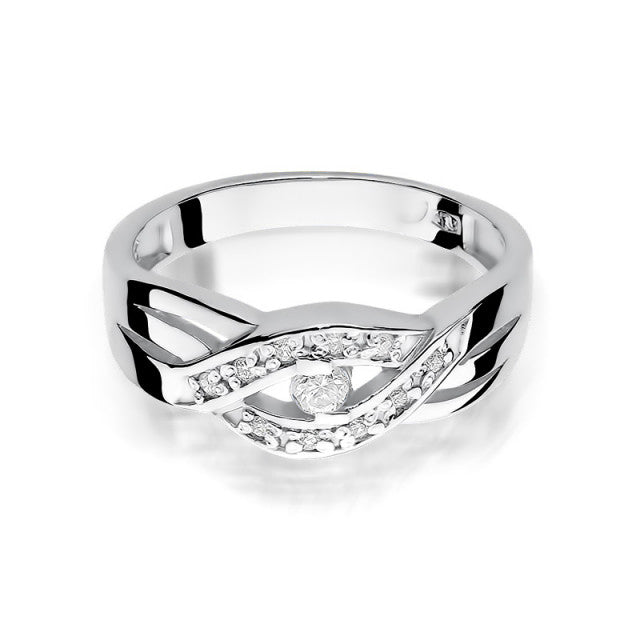 Inel Aur 14K cu Diamant Natural 0.10 ct