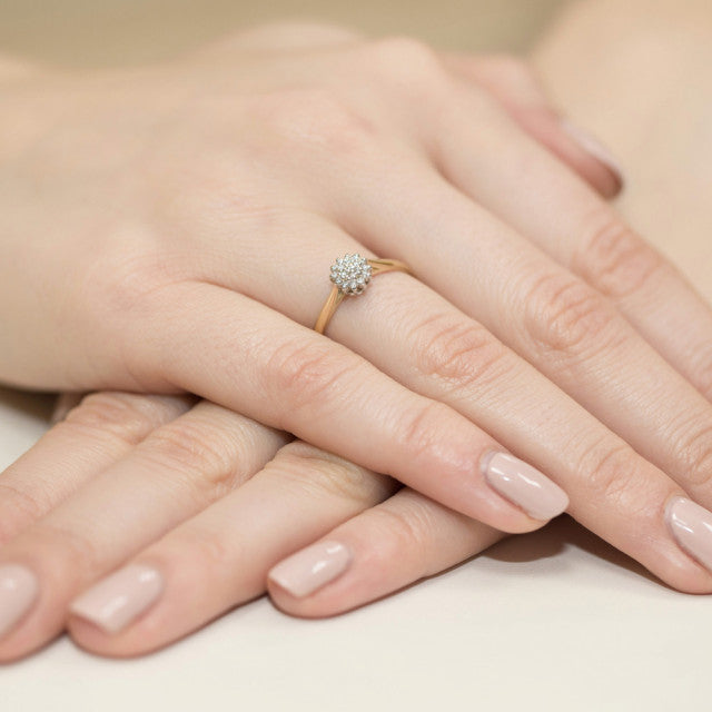 Inel Aur 14K cu Diamant Natural 0.10 ct