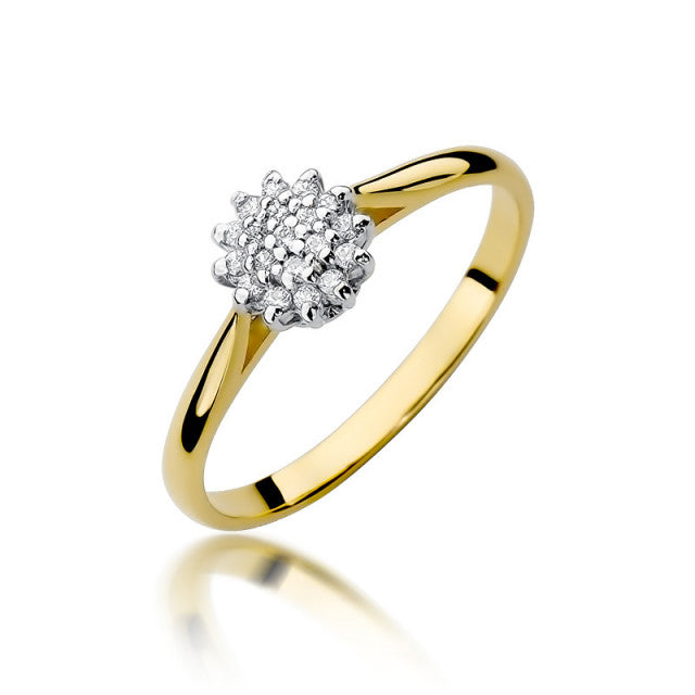 Inel Aur 14K cu Diamante Naturale 0.10 ct