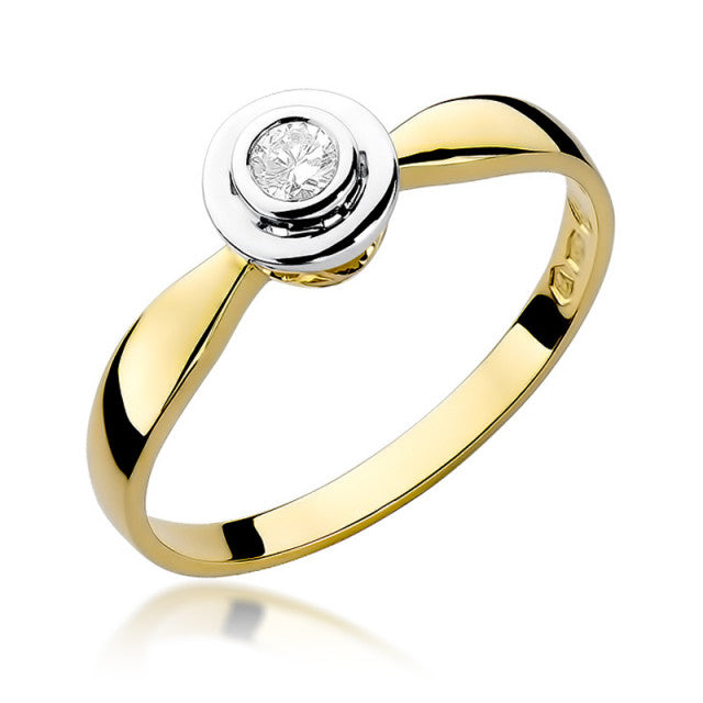 Inel Aur 14K cu Diamant Natural 0.10 ct