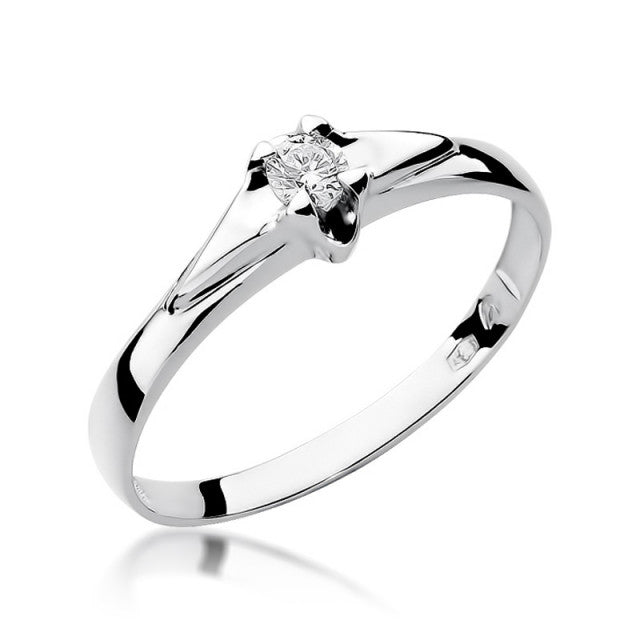 Inel Aur 14K cu Diamant Natural 0.10 ct