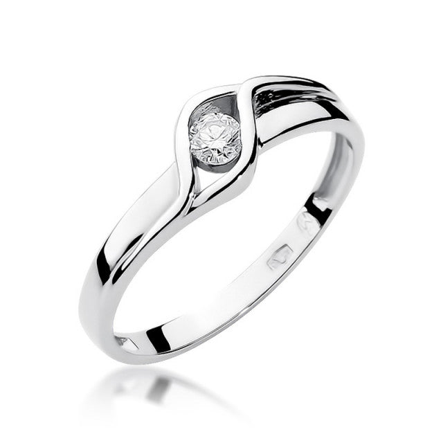 Inel Aur 14K cu Diamant Natural 0.10 ct