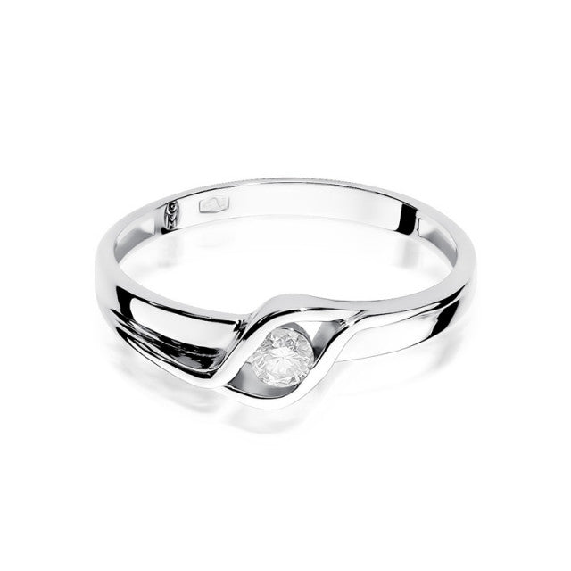 Inel Aur 14K cu Diamant Natural 0.10 ct